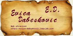 Evica Dabesković vizit kartica